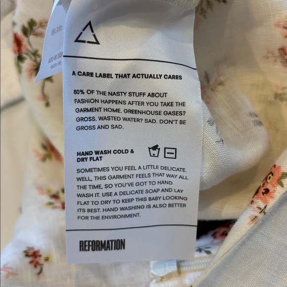 Reformation Floral Linen Wide Leg Pants Size 10 - Picture 10 of 10